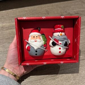 Festive Santa and Snowman Holiday Decor Set